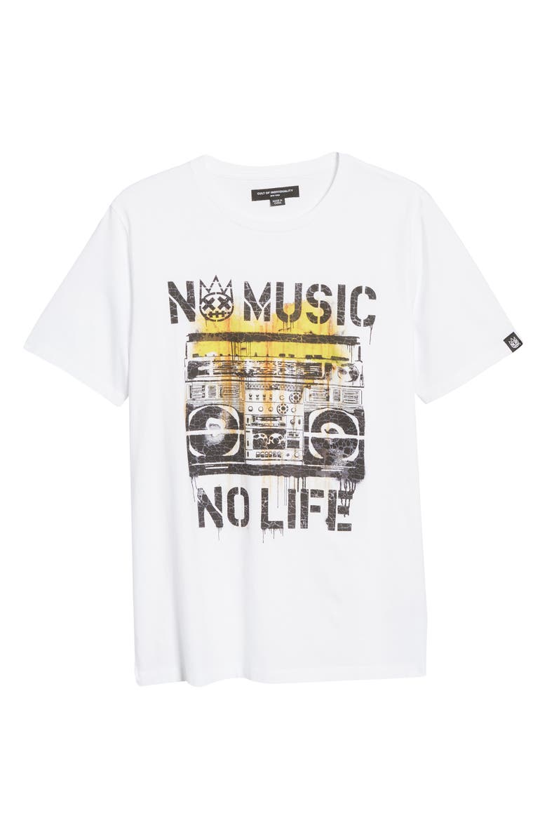 Cult of Individuality Men's No Music Graphic Tee, Alternate, color,