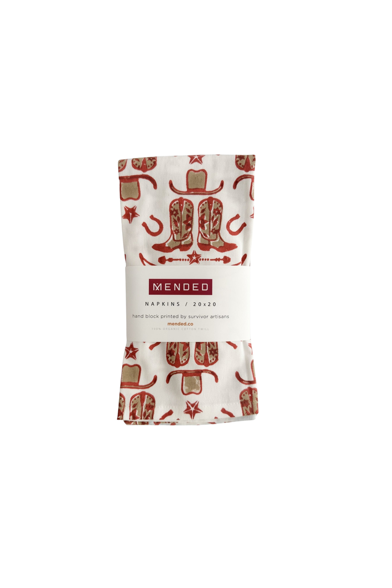Cowgirl Napkins - Set of 4, Alternate, color, Terracotta