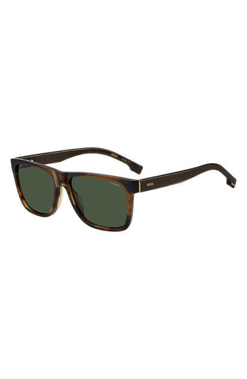Hugo Boss Boss 57mm Gradient Polarized Square Sunglasses