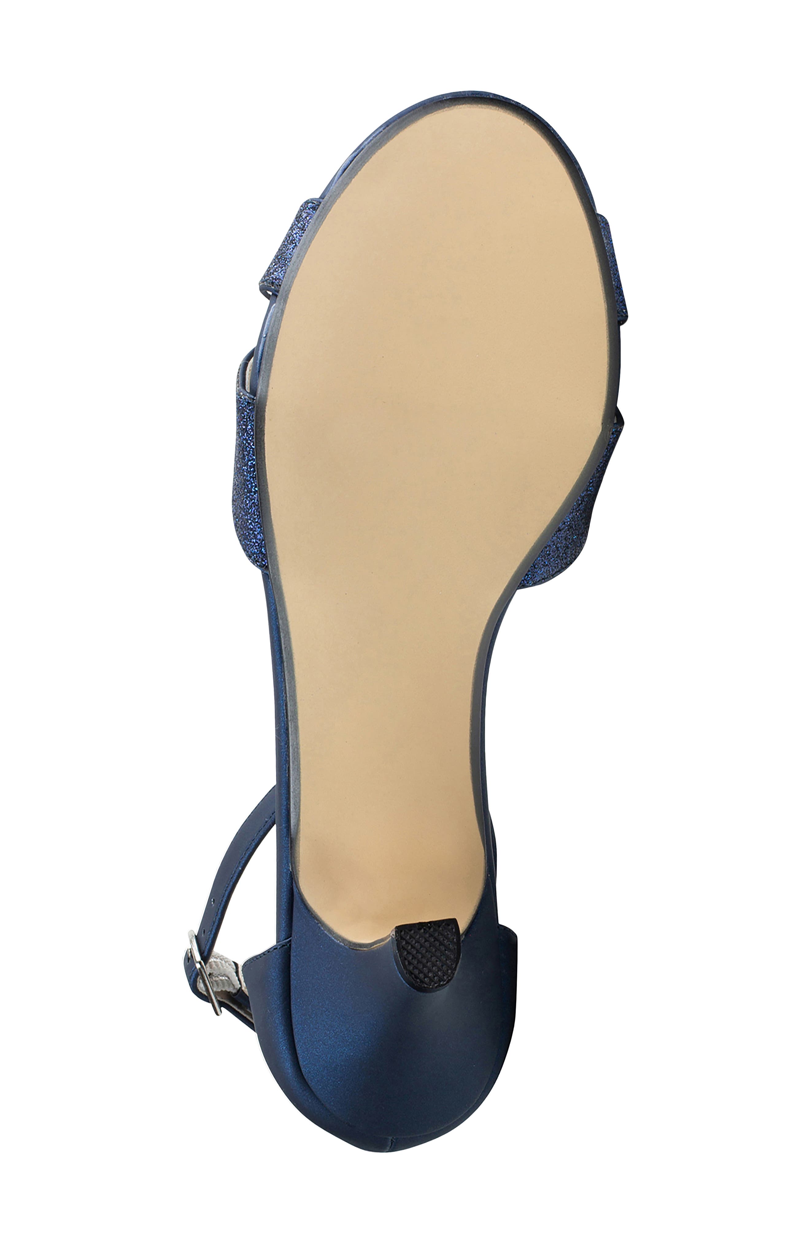 Clementine Kitten Heel Ankle Strap Sandal, Alternate, color, NAVY