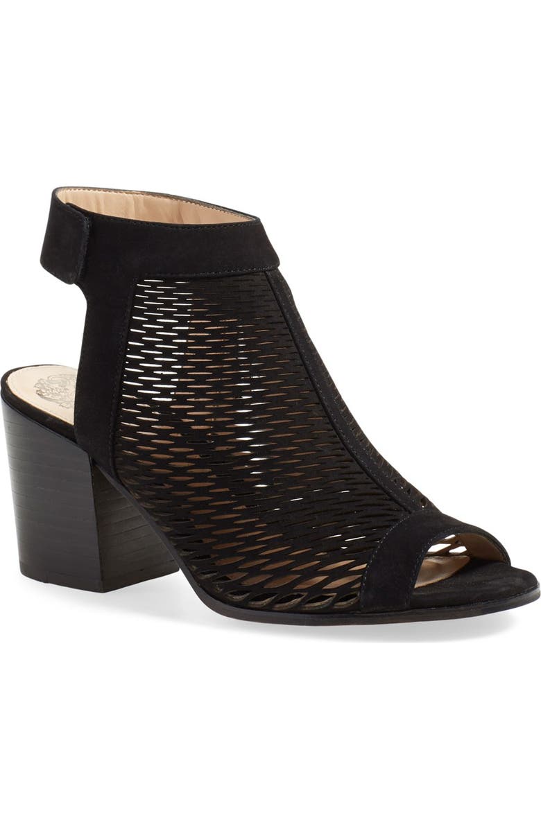 Vince Camuto 'Lavette' Perforated Peep Toe Bootie, Main, color,