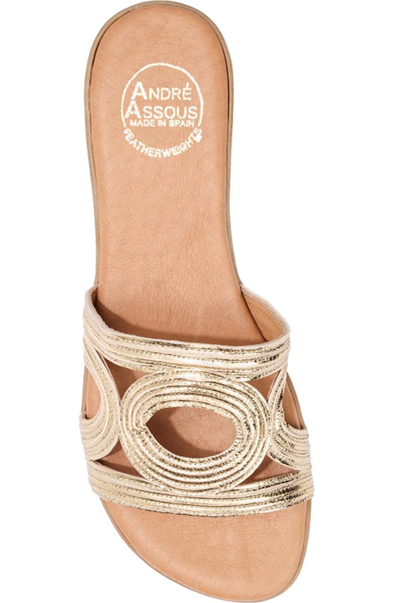 André Assous Nira Slide Sandal, Alternate, color, Platino
