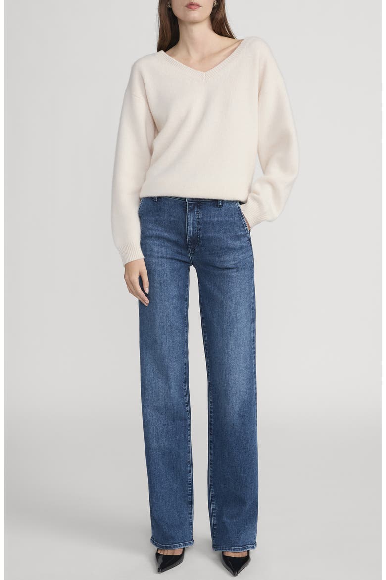 The High Waist Straight Leg Trouser Jeans, Alternate, color, FOXLEY