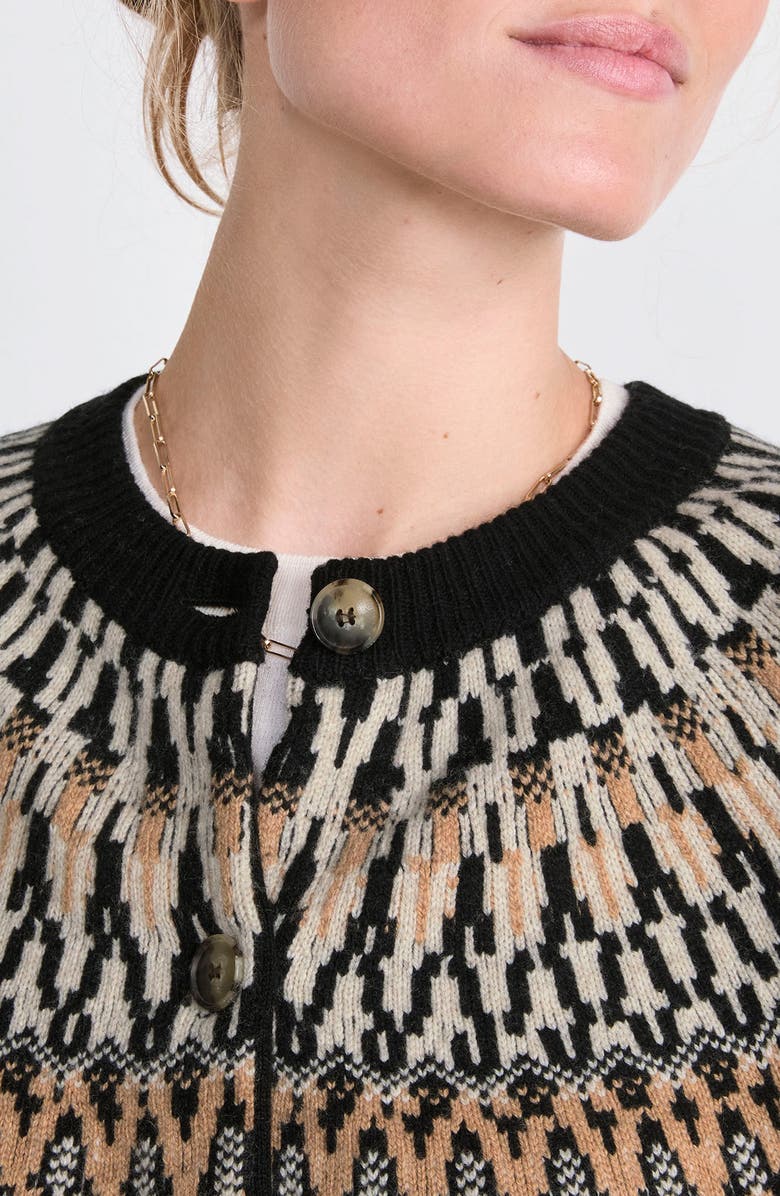 vineyard vines Fair Isle Merino Wool Blend Cardigan, Alternate, color,