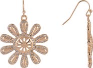 Rachel Roy Crystal Sunburst Drop Earrings