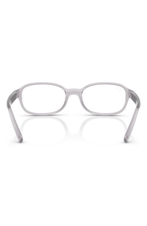 Shop Ray Ban Ray-ban Kids' 46mm Small Pillow Optical Glasses In Transparent Grey