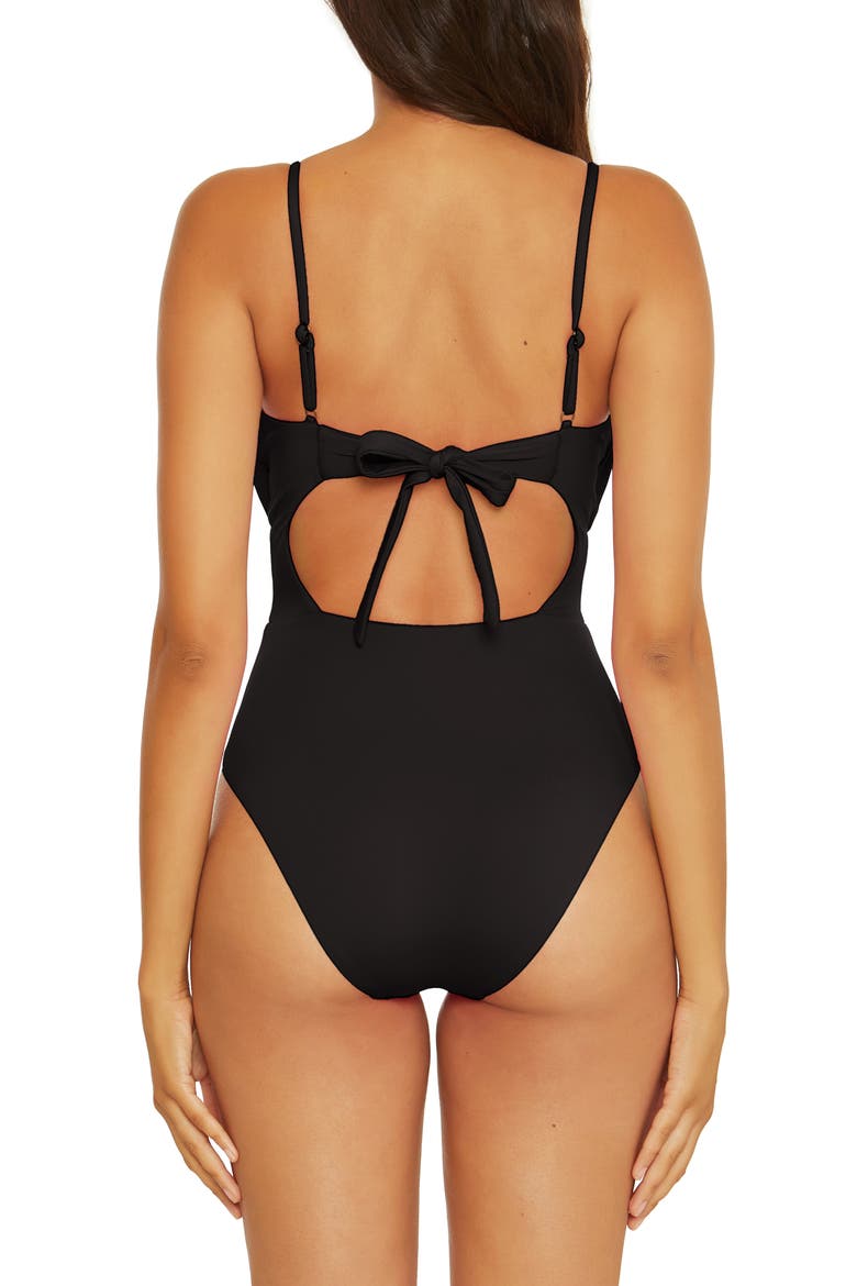 Santorini One-Piece Swimsuit, Alternate, color, BLACK