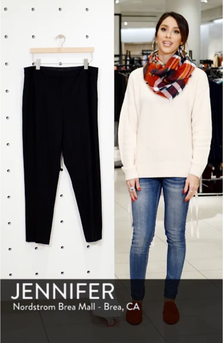 High Rise Ankle Skinny Ponte Pants, sales video thumbnail