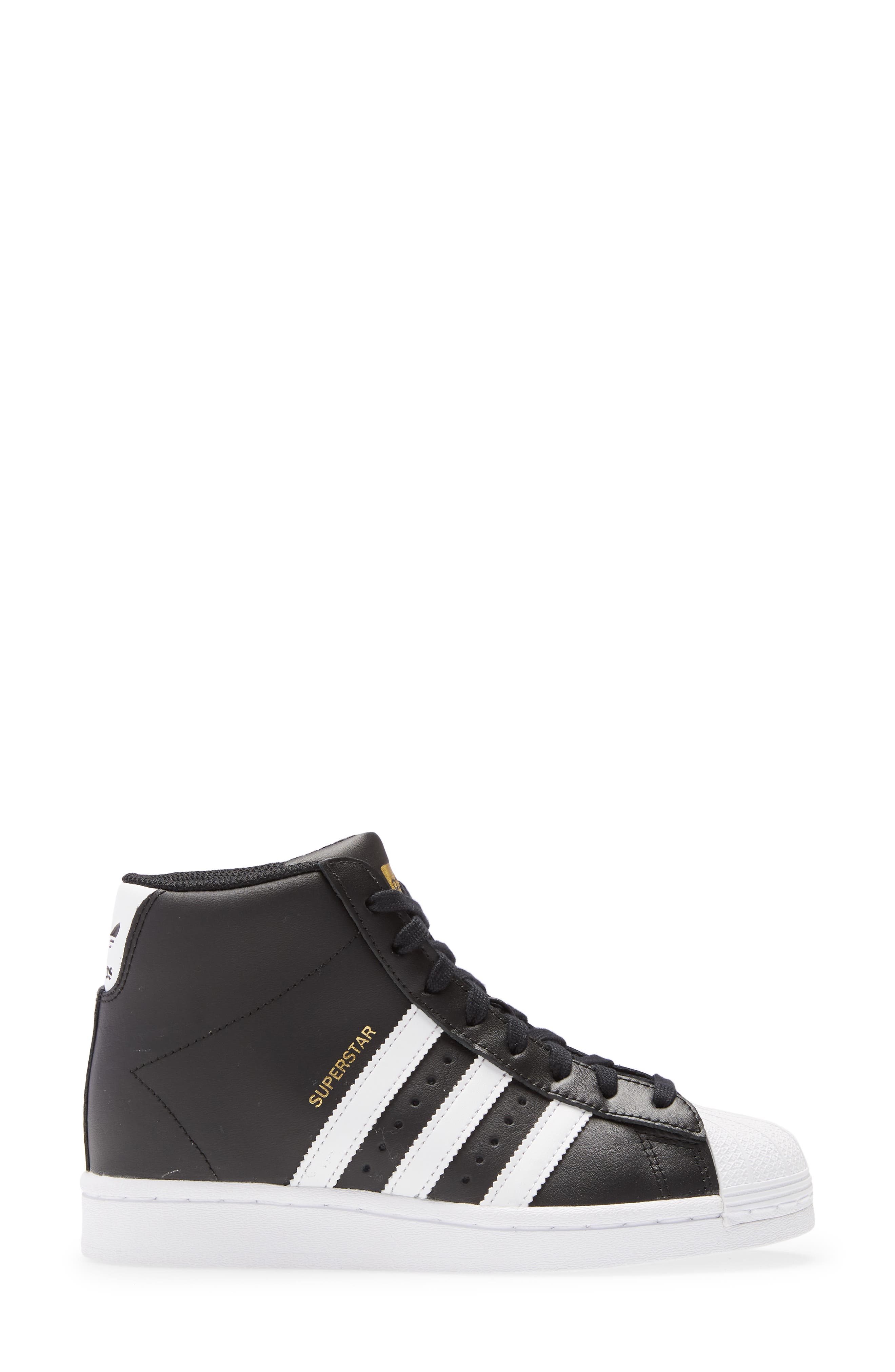 Superstar Up Hidden Wedge Sneaker, Alternate, color, BLACK/ WHITE/ GOLD