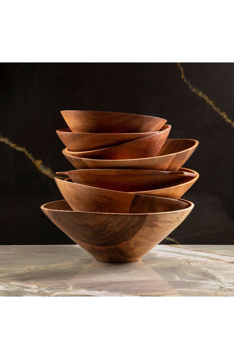 Be Home Azucar Cherry Wood Bowl, Alternate, color, Natural