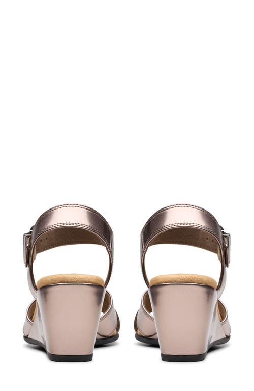 Clarks Collection Women's Emmalae Iris Wedge Sandals In Gun Metal