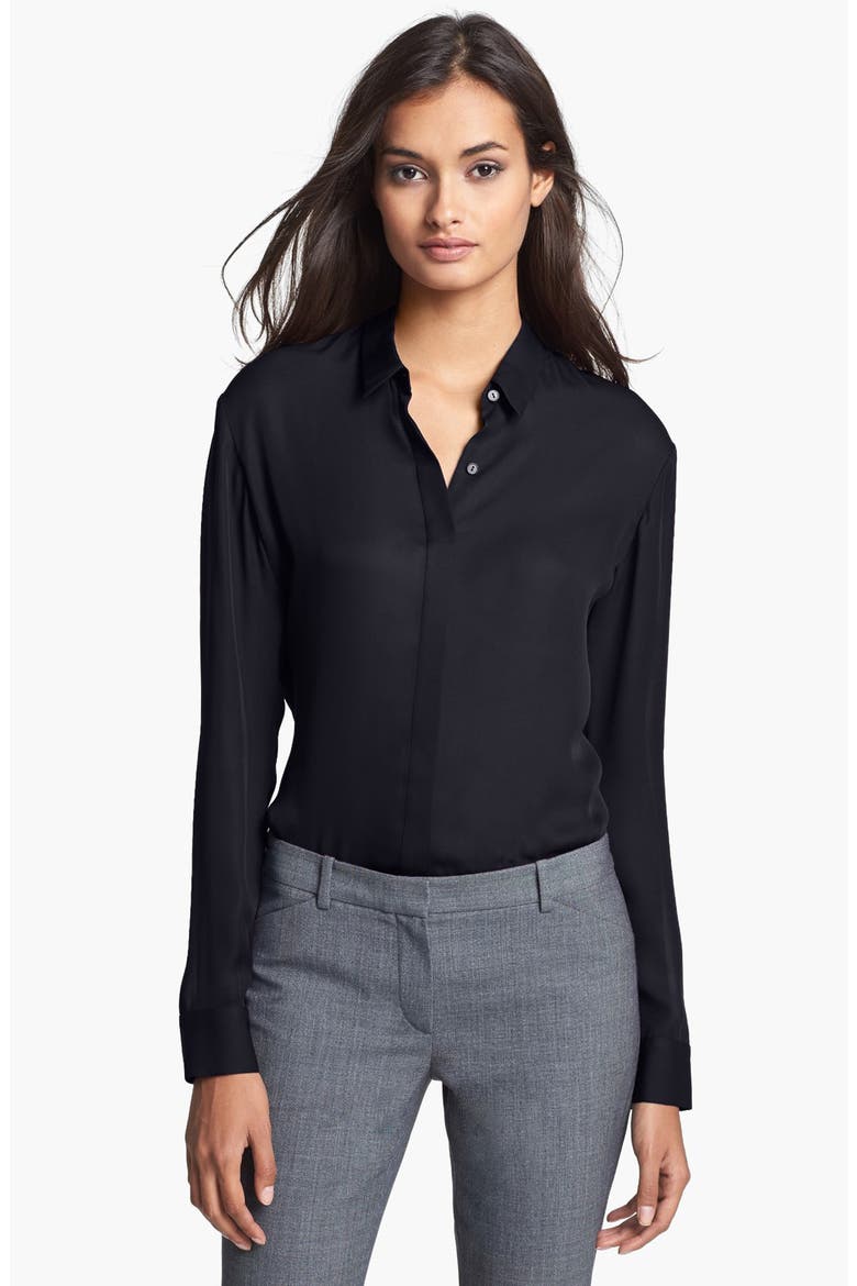 'Driya' Silk Shirt, Main, color, UNIFORM