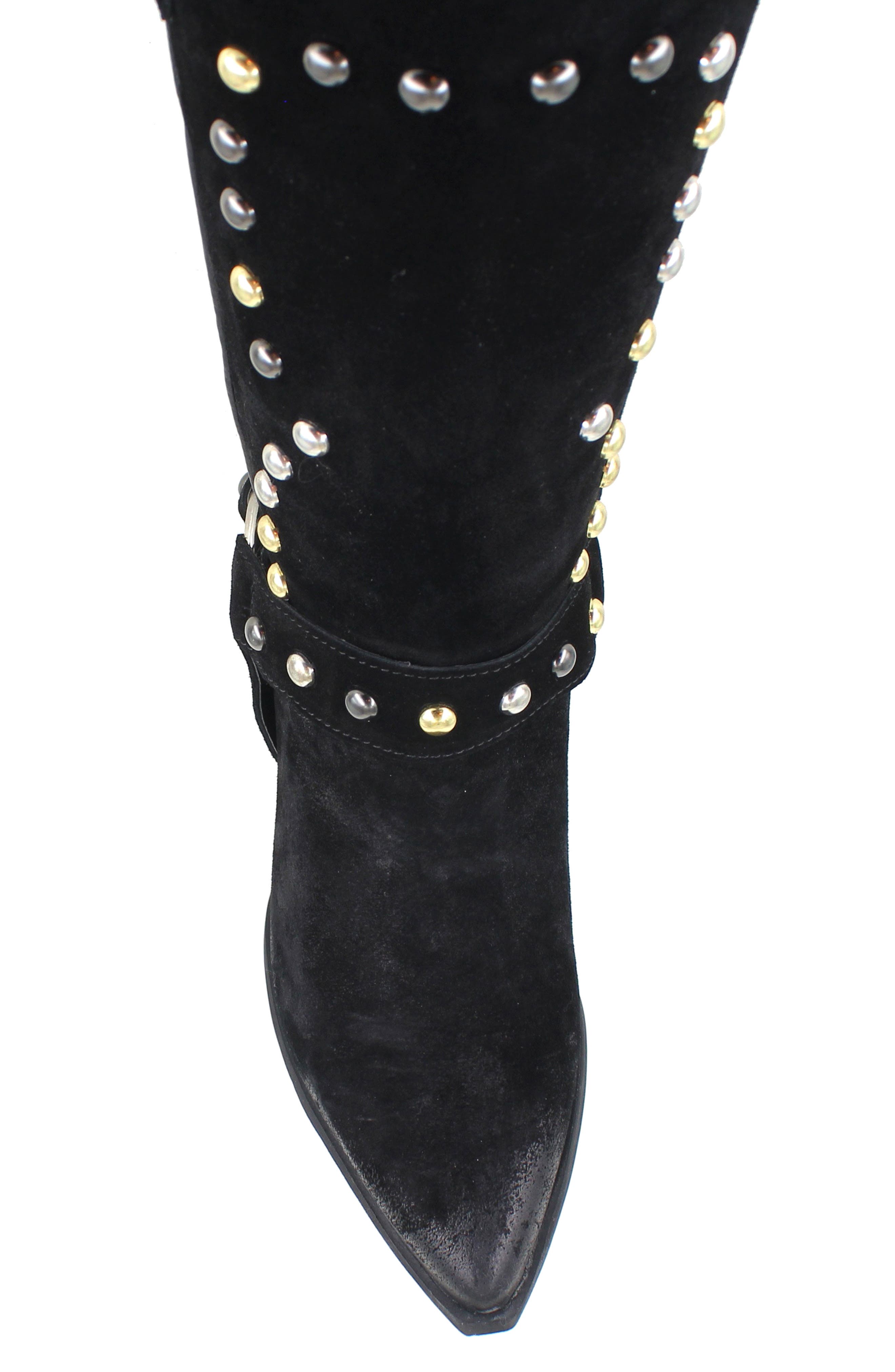 ZIGIny Giana Studded Western Boot, Alternate, color, Black