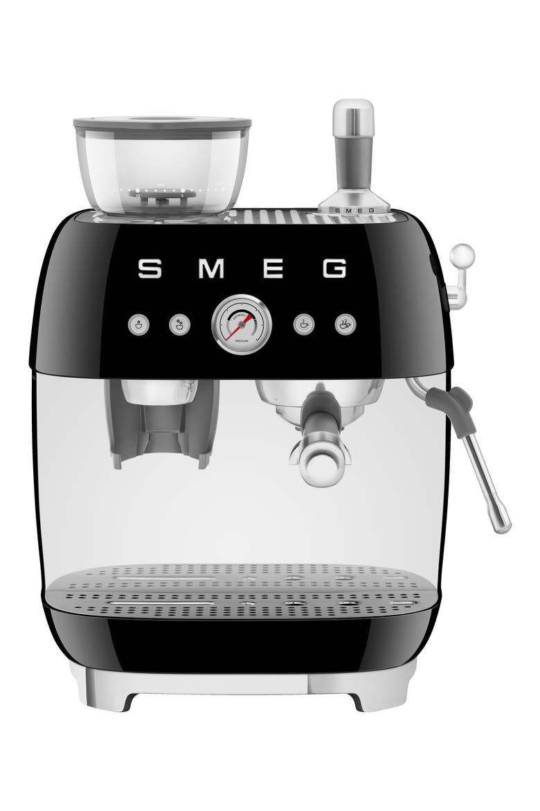 Espresso Machine with Coffee Grinder, Main, color, BLACK