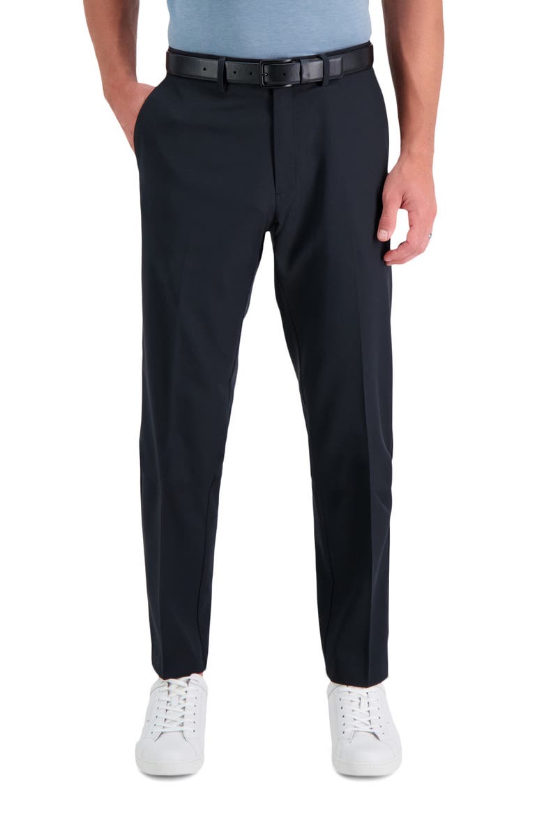 Twill Stretch Slim Fit Dress Pants, Main, color, BLACK