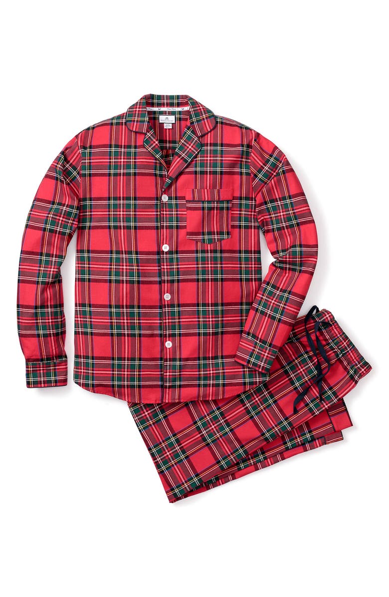 Petite Plume Imperial Tartan Flannel Pajamas, Main, color, 
