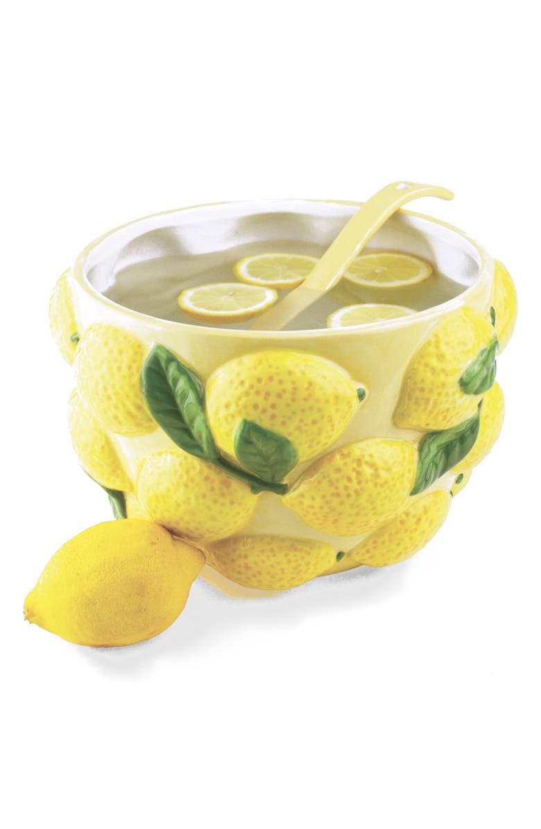 8 OAK LANE Lemon Punch Bowl & Ladle Set, Main, color,