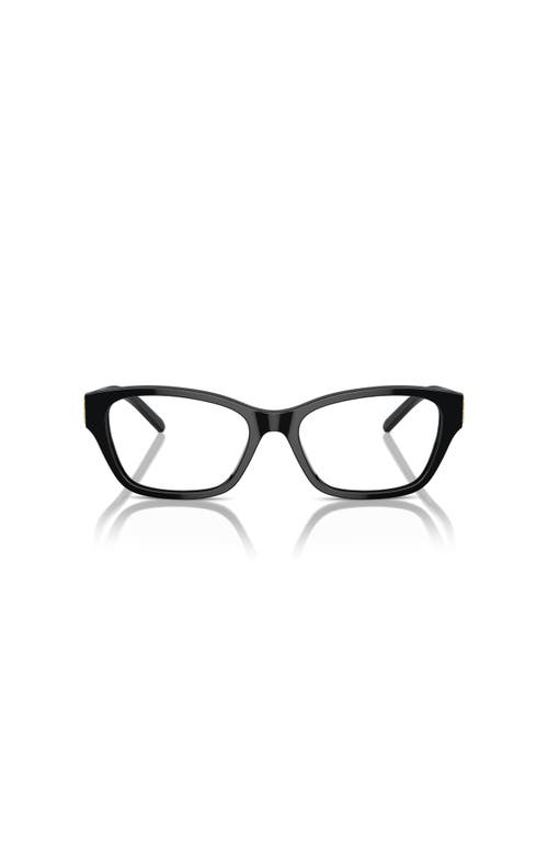 Tory Burch 52mm Rectangle Optical Glasses In Black