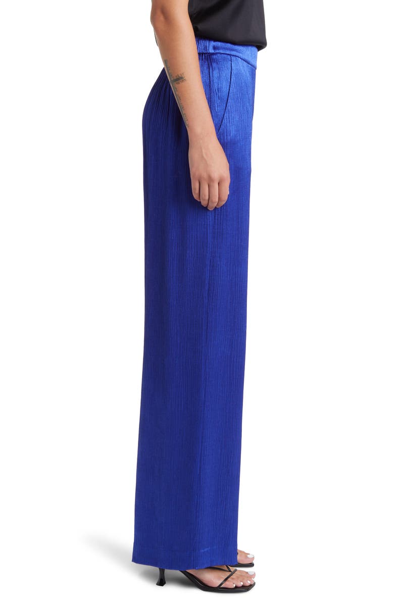 KOBI HALPERIN Alyssa Crinkle Satin Pull-On Pants, Alternate, color, 