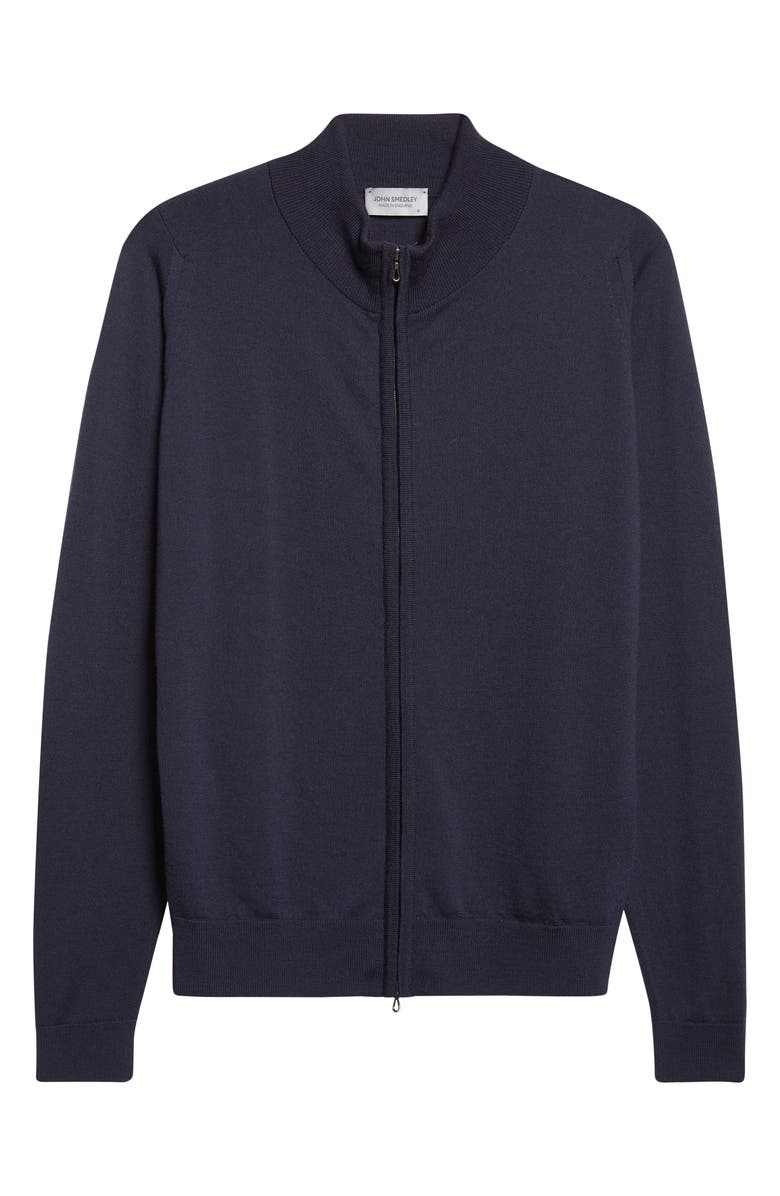 John Smedley Claygate Merino Wool Cardigan, Alternate, color, Midnight