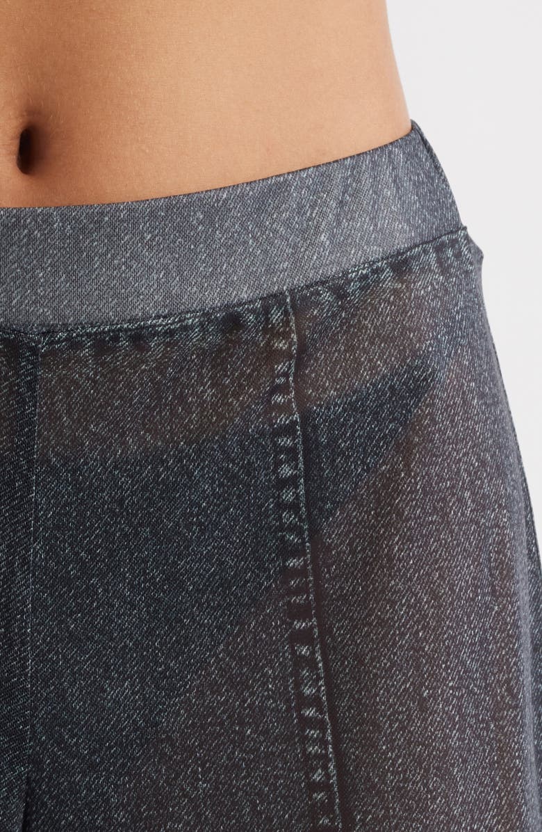 rag & bone rb Miramar Mesh Wide Leg Cover-Up Pants, Alternate, color, Washed Black