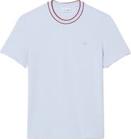 Lacoste Regular Fit Tipped Piqué Crewneck T-Shirt