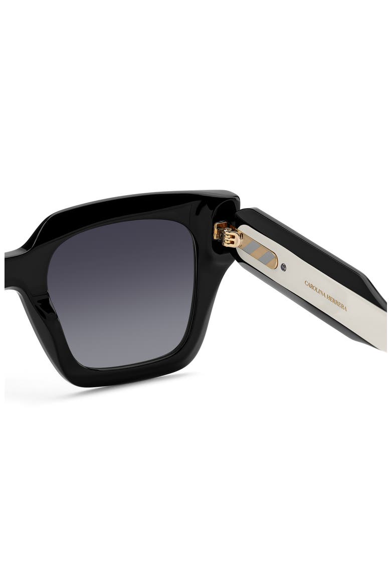 51mm Gradient Square Sunglasses, Alternate, color, BLACK/ DARK GREY SF