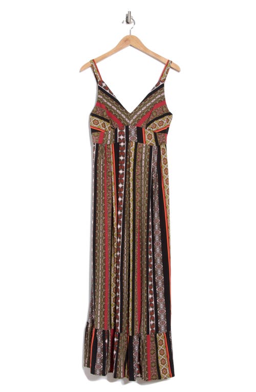 T Tahari V-neck Sleeveless Dress In Multi