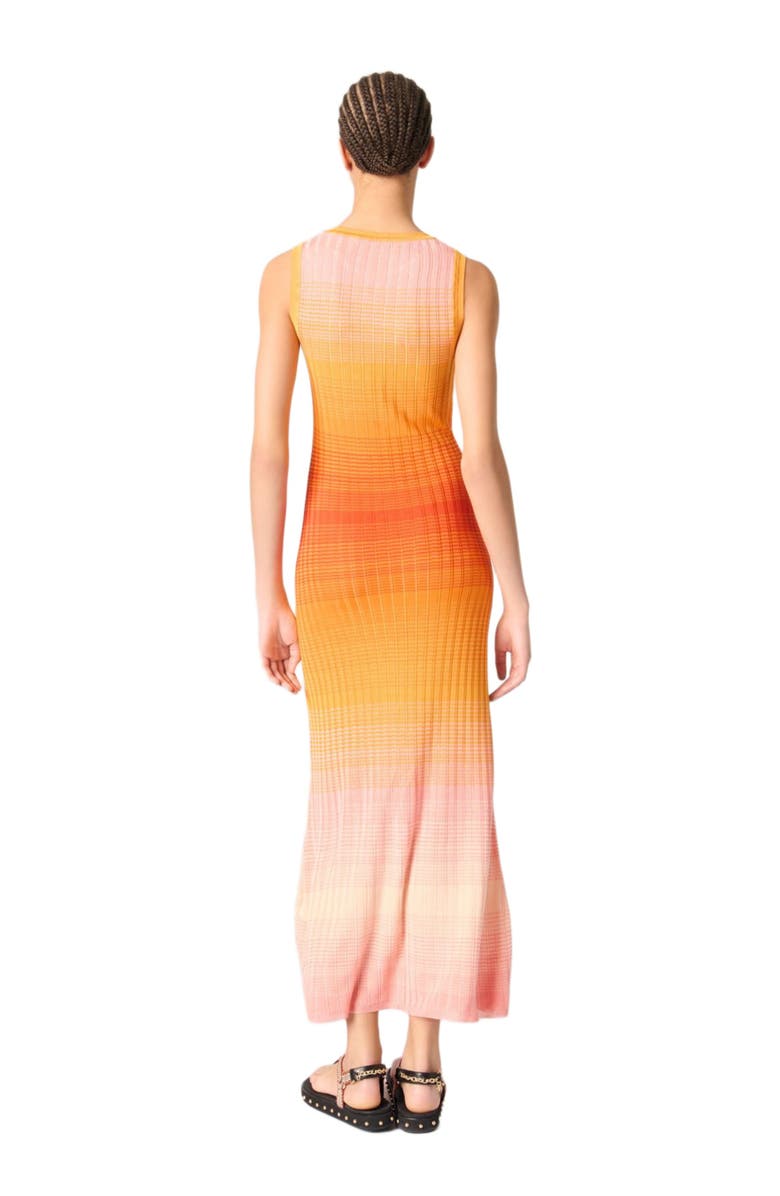 maje Tie-dye knit maxi dress, Alternate, color,