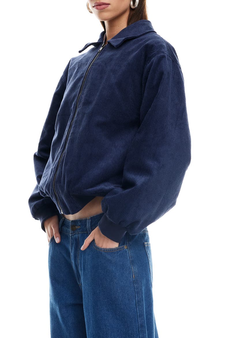 Corduroy Bomber Jacket, Alternate, color, MIDNIGHT