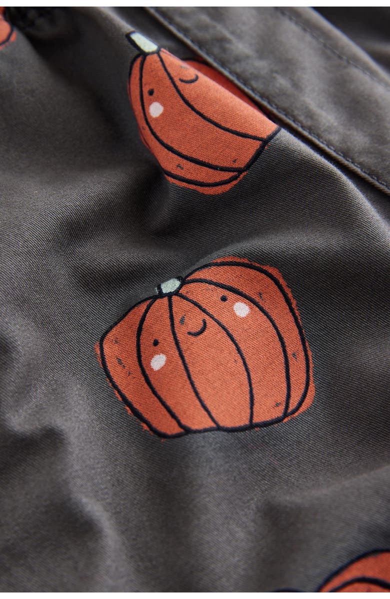 NEXT Kids' Pumpkin Print Pull-On Cotton Pants, Alternate, color, Black