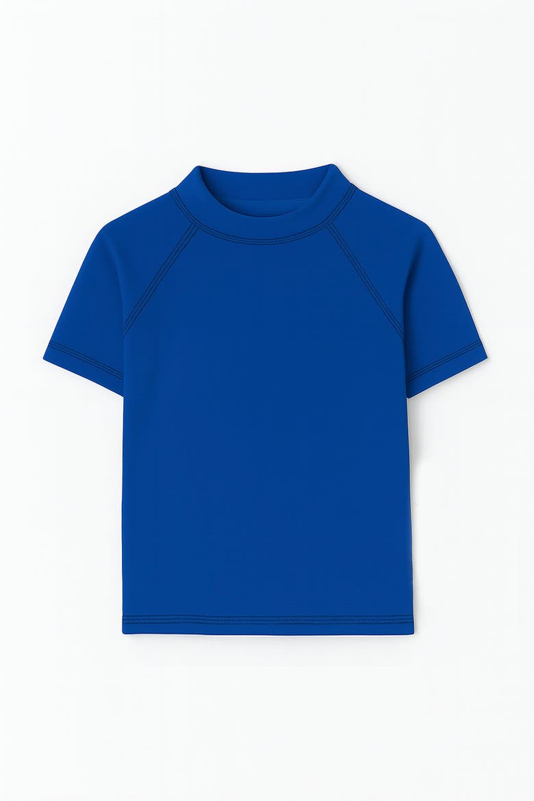 Carson Blue Short Sleeve Rashguard, Alternate, color, Blue
