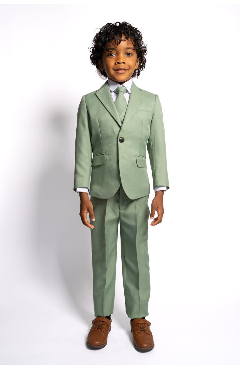 Peanut Butter Collection Kids' Osiris 5-Piece Slim Fit Suit, Main, color, Mint Green