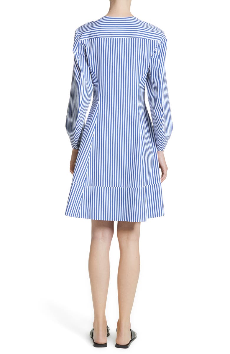 Khaite Vanessa Stripe Poplin Minidress, Alternate, color, 