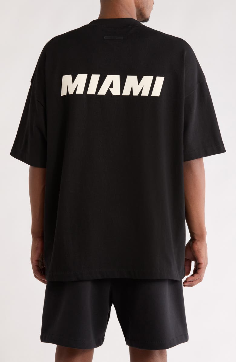 Fear of God Essentials x NBA '90s Fit Heat Graphic T-Shirt, Alternate, color, Vintage Black