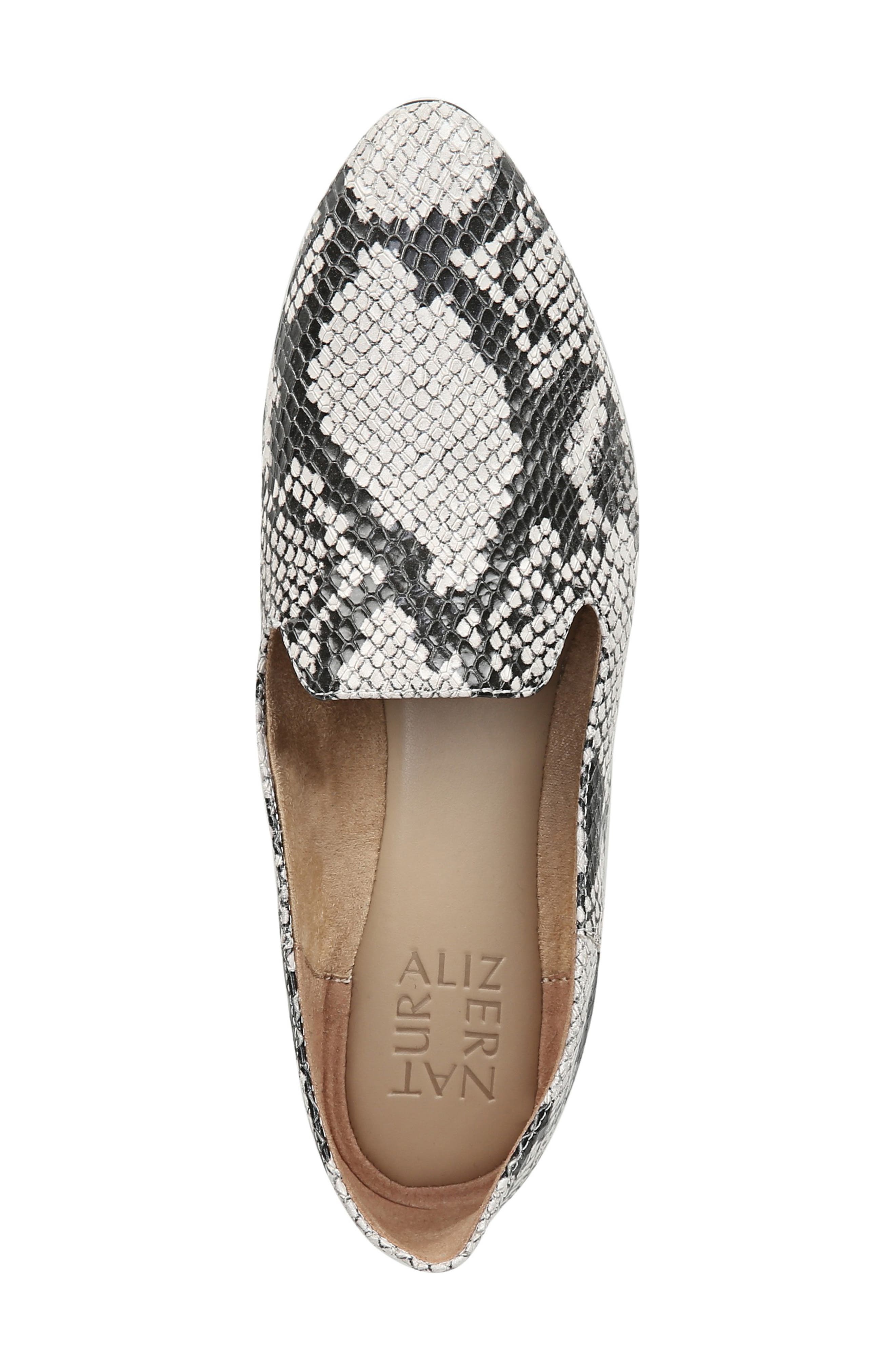 Lorna Collapsible Heel Loafer, Alternate, color, ALABASTER SNAKE