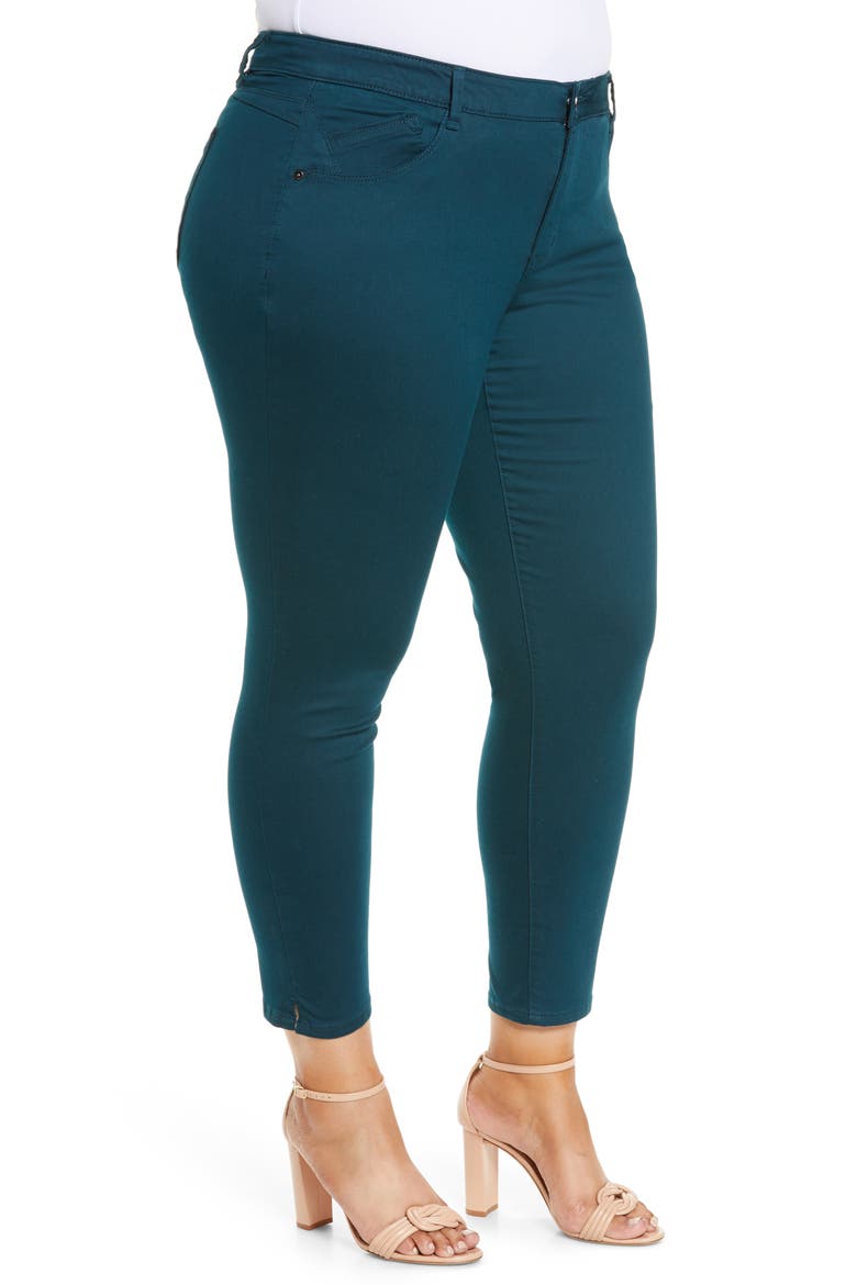 'Ab'Solution High Waist Ankle Skinny Pants, Alternate, color, DARK TEAL
