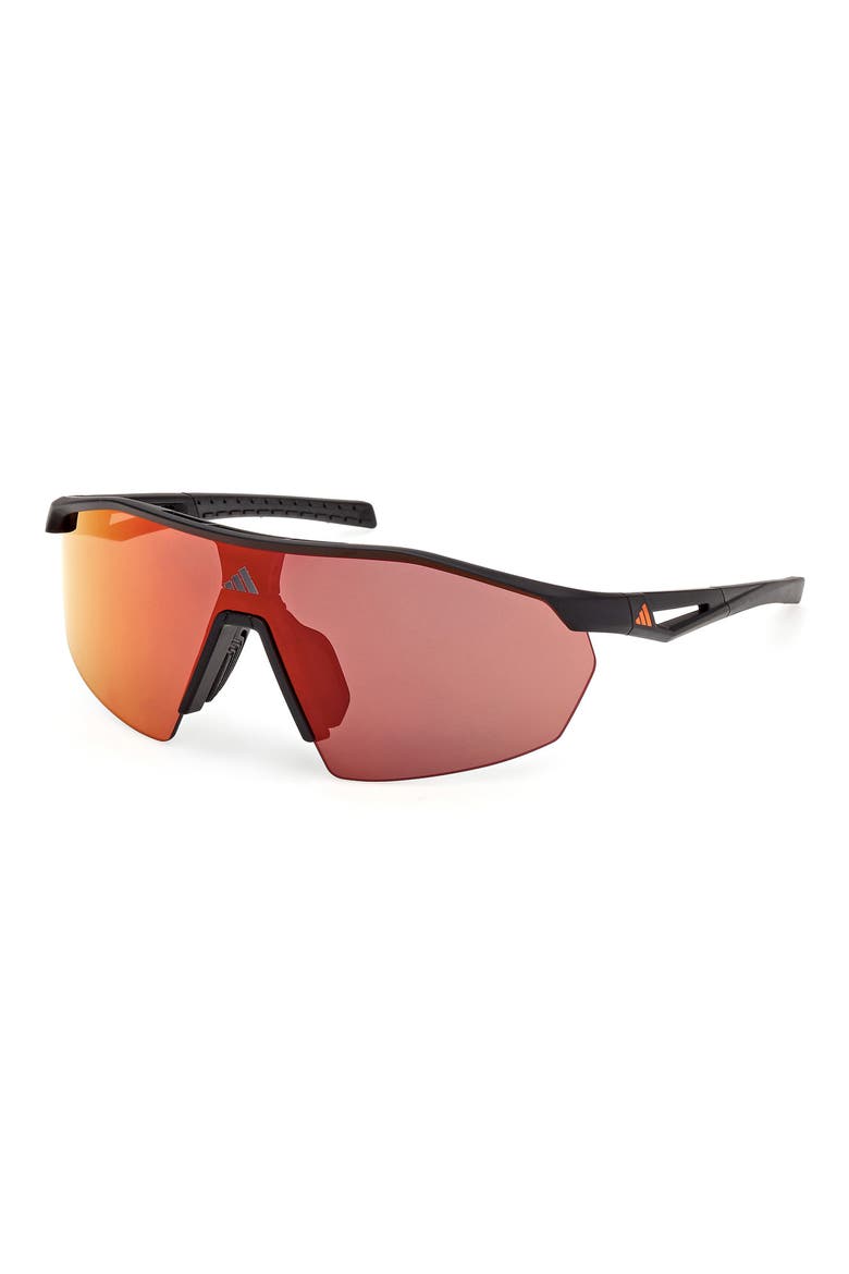 00mm Shield Sunglasses, Alternate, color, MATTE BLACK / ROVIEX MIRROR