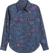 Pendleton Gambler Print Cotton Snap-Up Shirt