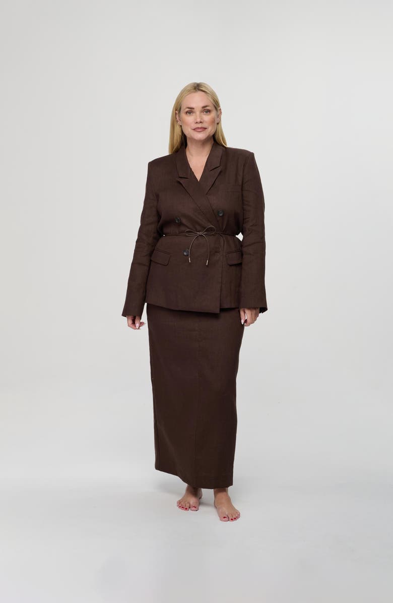 By Tess Collection Brooke Skirt, Alternate, color, Chocolate Brown