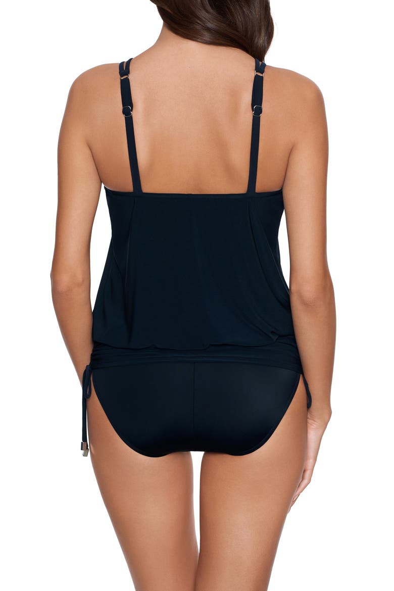 Susan Keyhole Skirted One-Piece Swimsuit, Alternate, color, BLACK