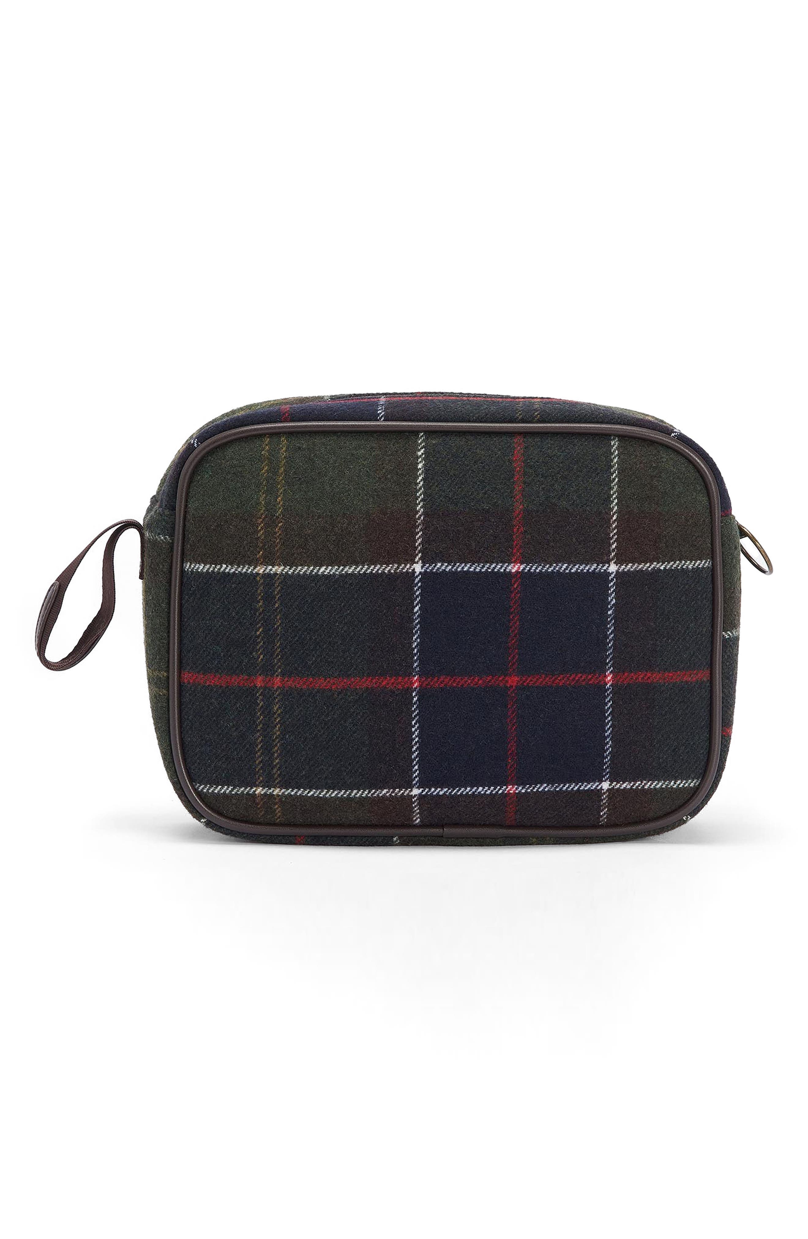 Barbour Allowhay Tartan Washbag, Alternate, color, 