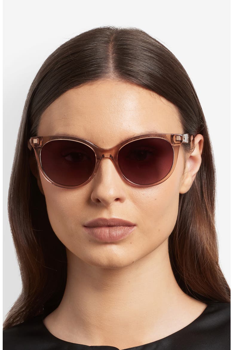 karlee 53mm gradient round sunglasses, Alternate, color, PINK
