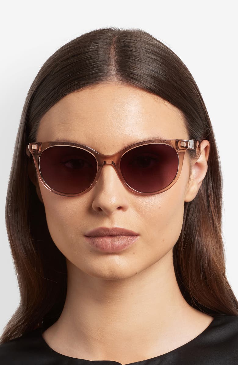 Kate Spade New York karlee 53mm gradient round sunglasses, Alternate, color, Pink