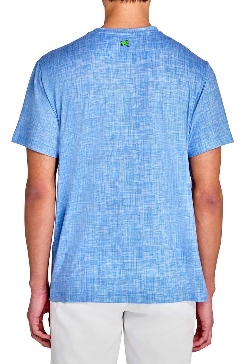 Regular Fit Chambray Recycled Performance Golf T-Shirt, Alternate, color, BLUE