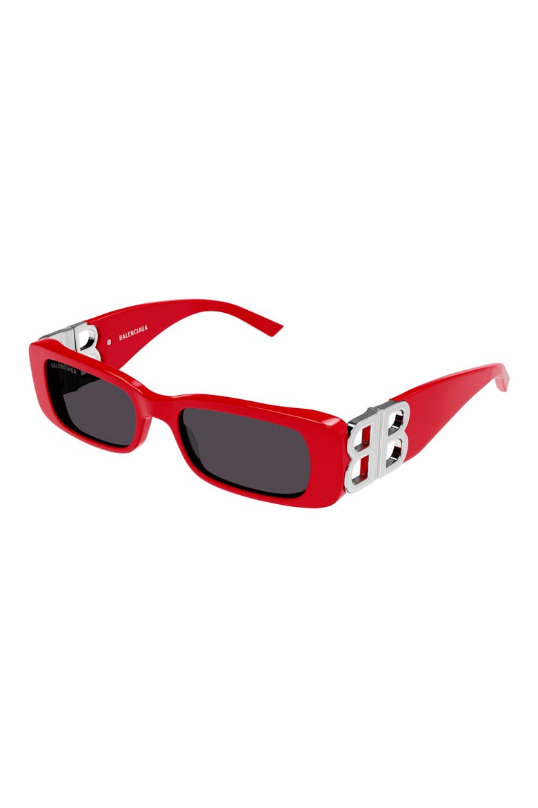 51mm Rectangular Sunglasses, Alternate, color, RED