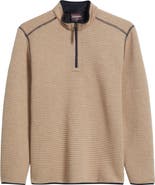 Johnston & Murphy Reversible Quilted Quarter Zip Pullover