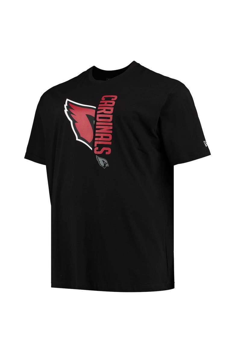 Men's New Era Black Arizona Cardinals Big & Tall 2-Hit T-Shirt, Alternate, color, Black