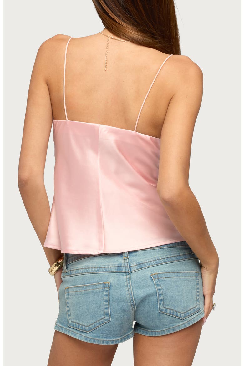 Jema Cupped Satin Effect Top, Alternate, color, LIGHT-PINK