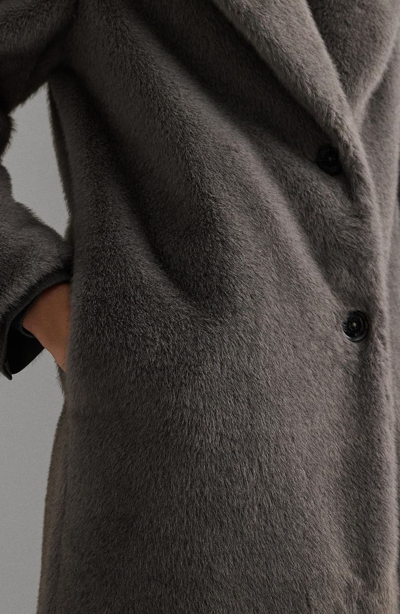 Lauren Ralph Lauren Faux Fur Coat, Alternate, color, Grey